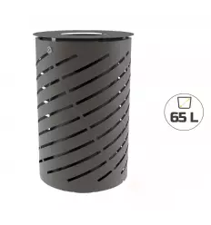 Poubelle sur pied en acier