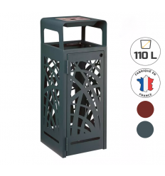 Poubelle design extérieure effet corten