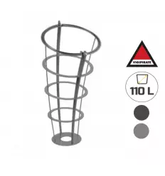 Corbeille Vigipirate en acier sur pied