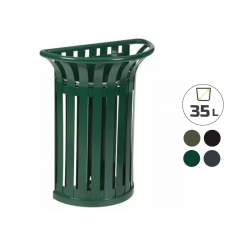  Corbeille demi tulipe murale en acier