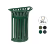 Corbeille demi tulipe murale en acier