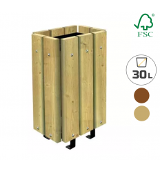 Corbeille en bois extérieure 30 litres