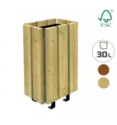 Poubelle en bois 30 litres 