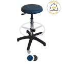 Photo : Tabouret à Roulettes Professionnel pour Atelier Bleu - Sans - Sur patins - 41 à 54 cm