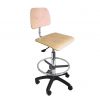 Chaise d'atelier avec repose pied à roulettes