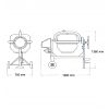 Bétonière 150 litres dimensions