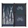 Design et porte de l'abri vélo entreprise