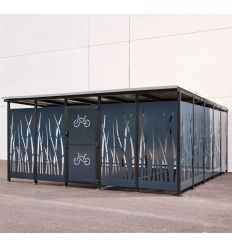 Abri vélo sécurisé collectivité toit plat