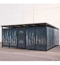 Abri vélo sécurisé collectivité toit plat