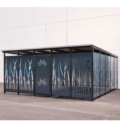 Installation de l'abri vélo entreprise