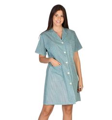 Blouse agent d'entretien polyvalent - vichy vert