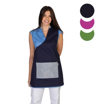 Tablier femme de ménage bleu marine