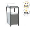 Pupitre d'atelier mobile bloc pupitre inclinable 150 kg 2 étagères