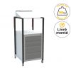 Pupitre d'atelier mobile bloc pupitre inclinable 150 kg 2 étagères