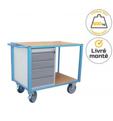 Servante d'atelier établi roulant 500 kg 1 tiroir