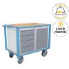 Servante d'atelier établi roulant 500 kg 1 tiroir