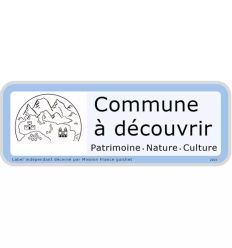 Panneau label commune à découvrir - Pas d'horloge