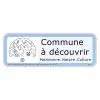 Panneau label commune à découvrir - Une horloge