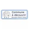 Panneau label commune à découvrir - Deux horloges et demi