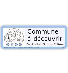 Panneau label commune à découvrir - Quatre horloges