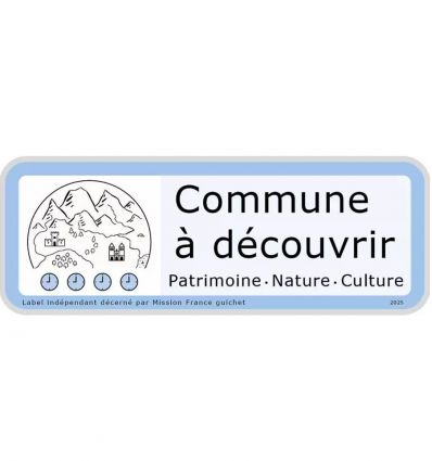 Panneau label commune à découvrir - Quatre horloges