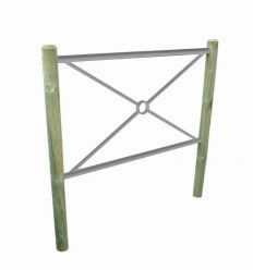 Barrière croix de Saint André bois fond uni