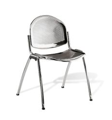 Chaise salle d'attente métal gris aluminium