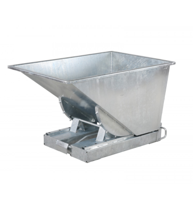 Benne auto basculante Galvanisee vue de côté