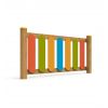 Clôture en bois pour terrain de jeu vu de gauche design 2