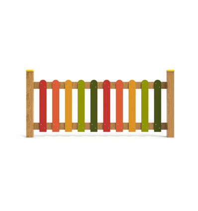 Clôture en bois pour aire de jeu design 3