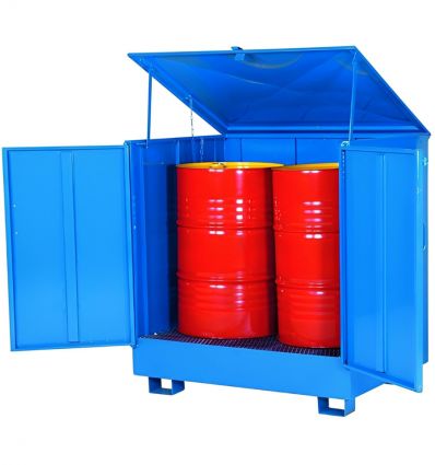 Bac de rétention fermé pour 2 fûts