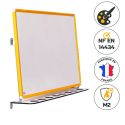 Photo : Tableau petite enfance mural émaillé 60 x 90 cm - Vert - Aluminium naturel 9006