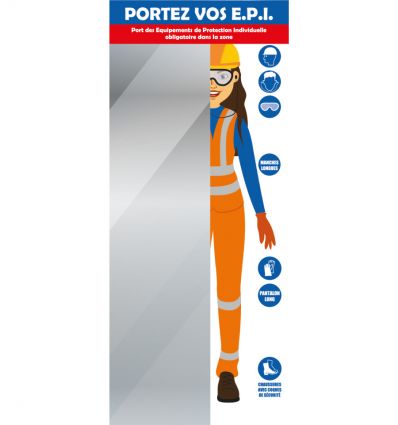 Miroir de contrôle du port des EPI Industrie féminin