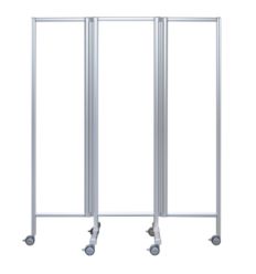 Paravent médical blanc ouvert L. 140 cm