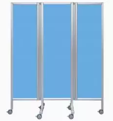 Paravent médical sur roulette en polycarbonate