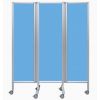 Paravent hospitalier bleu madonna ouvert L. 140 cm