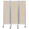 Paravent milieu hospitalier graige clair ouvert L. 140 cm 
