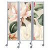 Paravent design pivoine ouvert L. 140 cm 