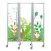 Paravent pédiatrique plantes ouvert L. 140 cm 