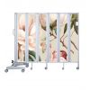 Paravent design pivoine ouvert L. 180 cm 