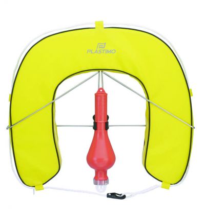 Bouée fer à cheval avec feu de retournement​ jaune