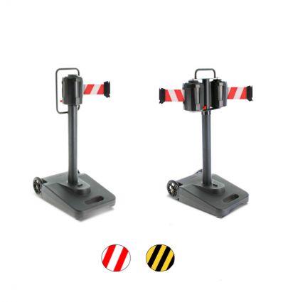 Poteau de guidage à roulette avec 1 pou 2 sangles