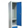 Vestiaire pour entreprise 2 cases bleu - fermeture cadenas