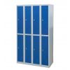 Casier métallique vestiaire 8 cases bleu - fermeture cadenas 