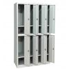 Casier vestiaire pas cher - 8 cases gris cadenas