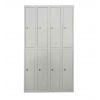 Casier vestiaire pas cher - 8 cases gris cadenas