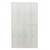 Casier vestiaire pas cher - 8 cases gris cadenas