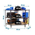 Photo : Rayonnage angle 900 mm - 3 - 900 mm - 300 mm - Anthracite