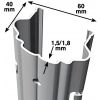 Piquet vigne galvanisé​ intermédiaire 60 x 40 avec encoches