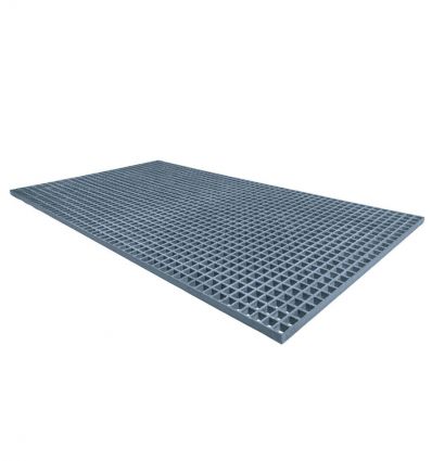 Tapis caillebotis en PRV Gris